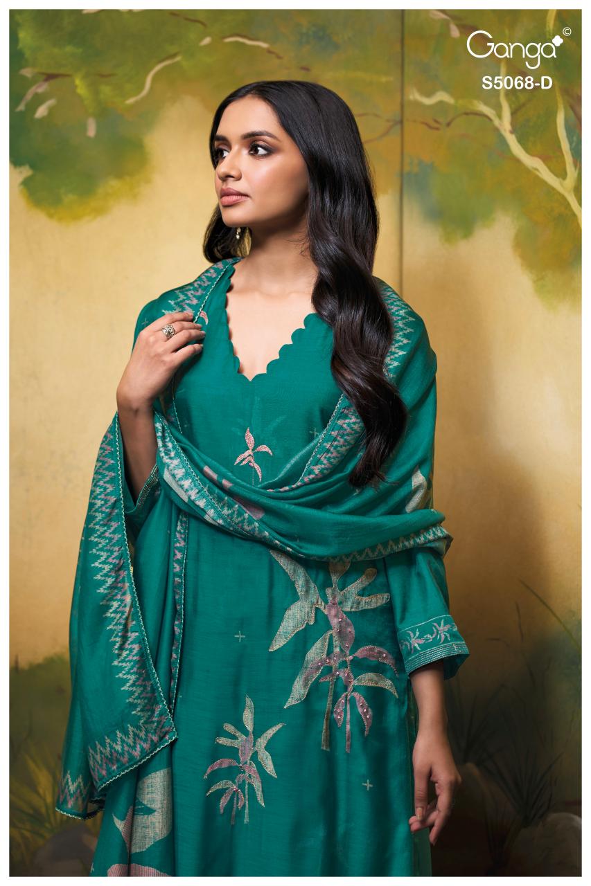 Ganga Nylah 5068 catalog wholesale salwar kameez catalogue with price