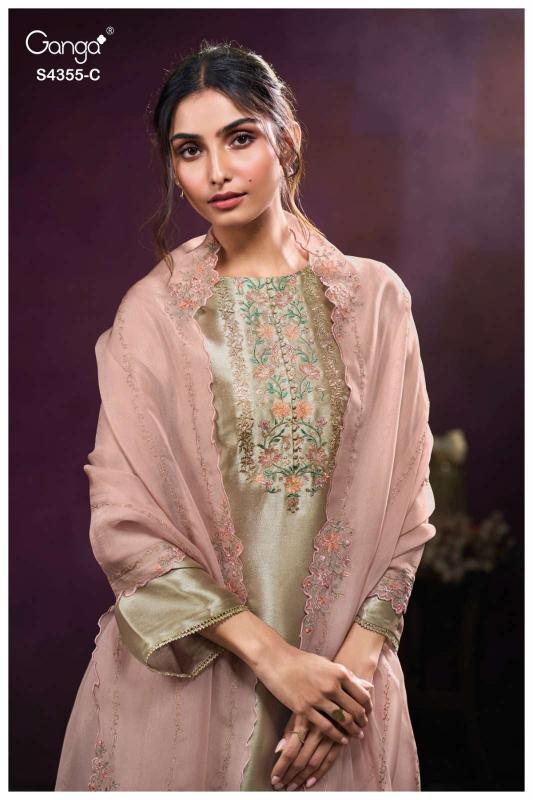 Ganga Olesha 4355 catalog wholesale market of salwar kameez in surat
