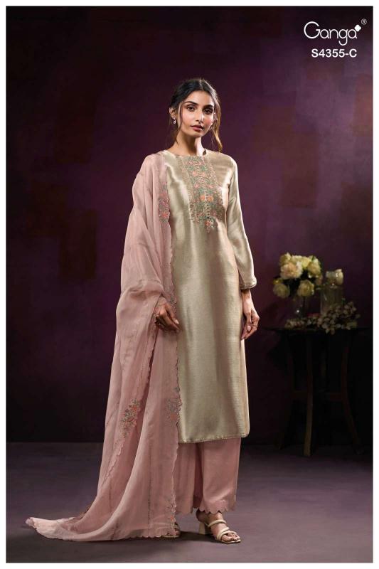 Ganga Olesha 4355 catalog wholesale market of salwar kameez in surat
