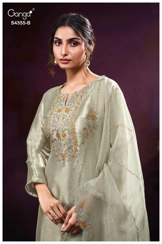 Ganga Olesha 4355 catalog wholesale market of salwar kameez in surat
