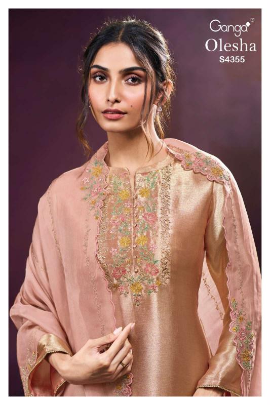 Ganga Olesha 4355 catalog wholesale market of salwar kameez in surat