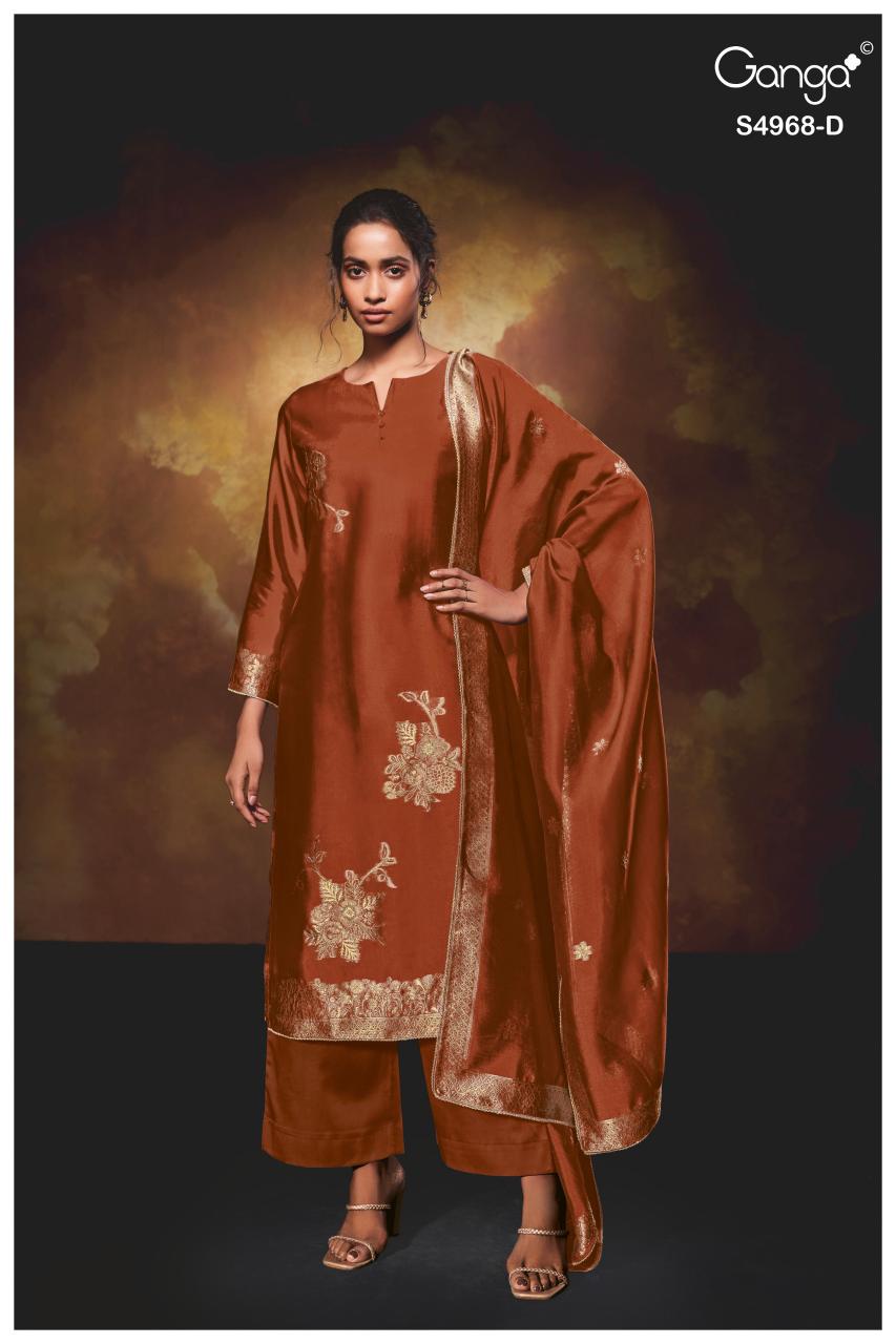 Ganga Pravika 4968 catalog unstitched salwar kameez wholesalers uk