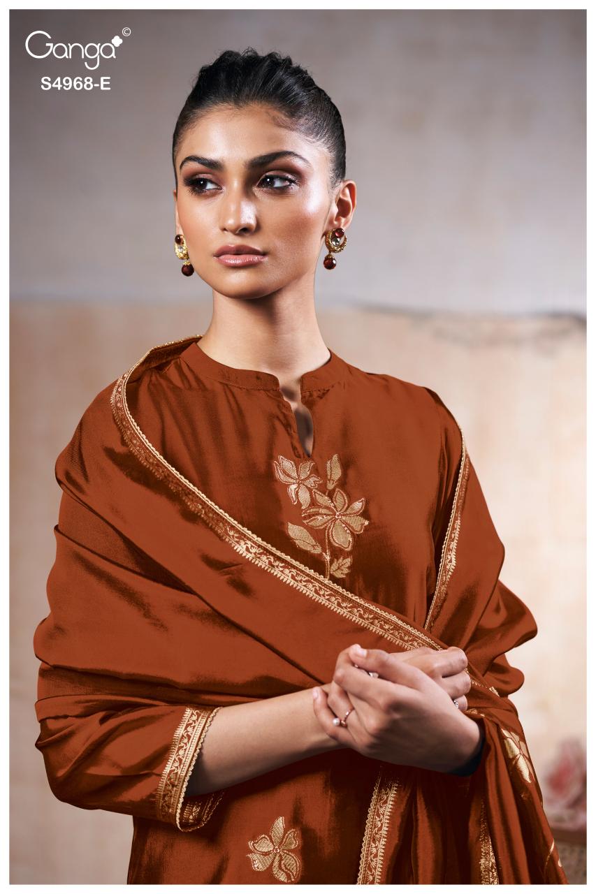 Ganga Pravika 4968 catalog unstitched salwar kameez wholesalers uk