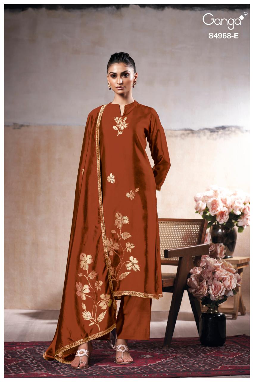 Ganga Pravika 4968 catalog unstitched salwar kameez wholesalers uk