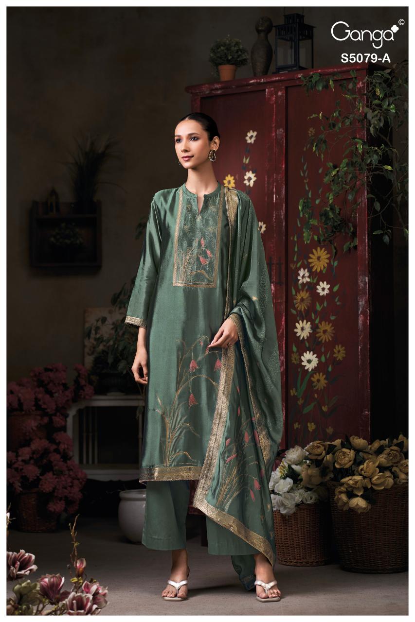 Ganga Rashmika 5079 catalog wholesale salwar kameez surat