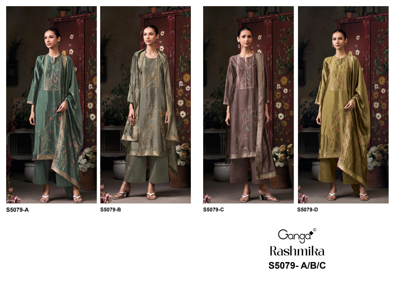 Ganga Rashmika 5079 catalog wholesale salwar kameez surat