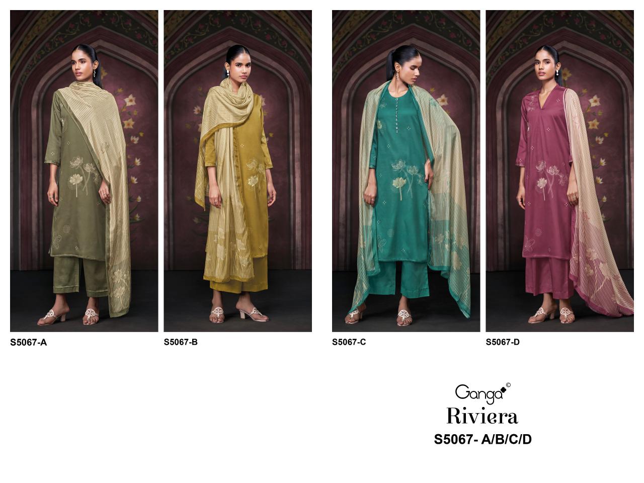 Ganga Riviera 5067 catalog salwar kameez suits wholesale online