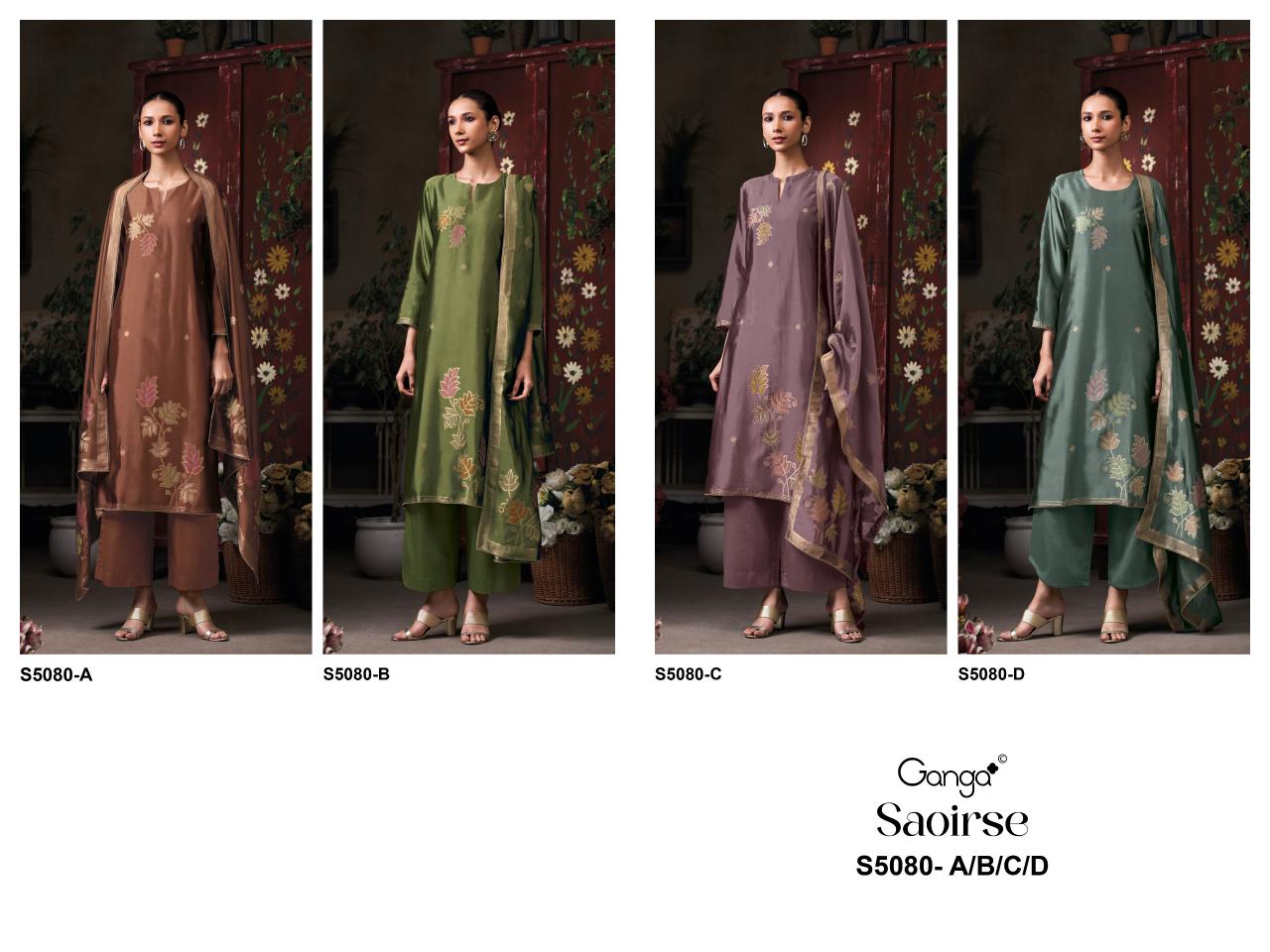 Ganga Saoirse 5080 catalog delhi salwar kameez wholesale