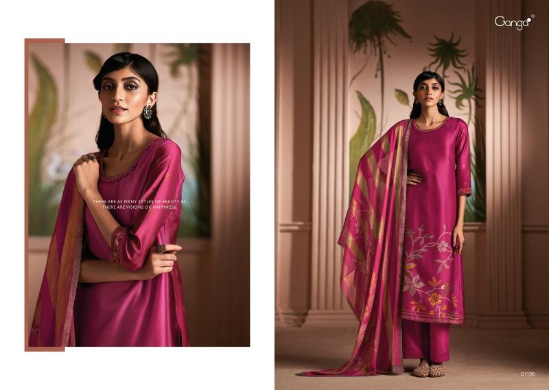 Ganga Shanaya catalog unstitched salwar kameez wholesalers in delhi