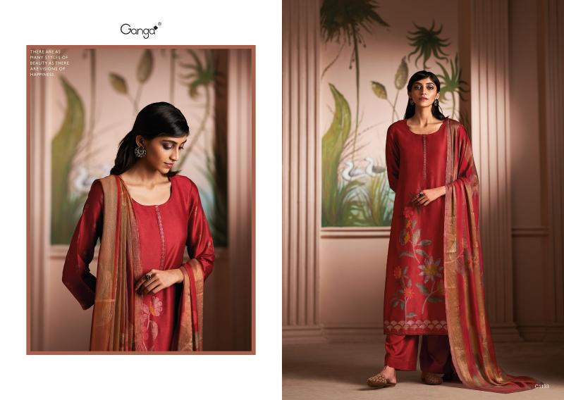 Ganga Shanaya catalog unstitched salwar kameez wholesalers in delhi