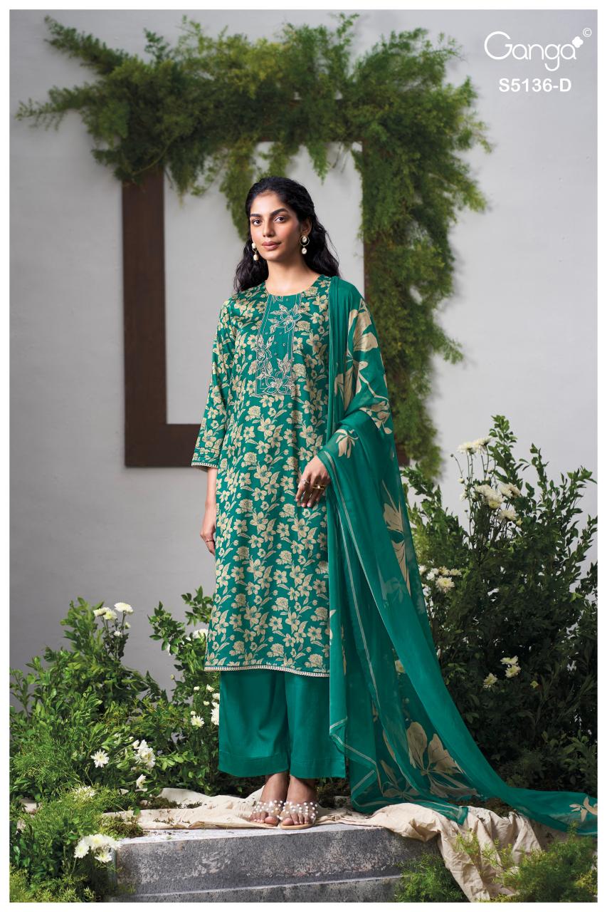 Ganga Tilotama 5136 catalog salwar kameez wholesale market in mumbai
