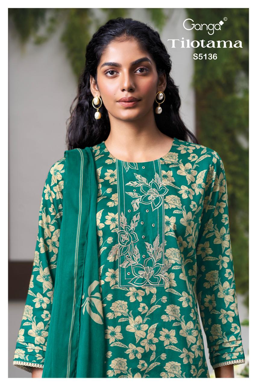 Ganga Tilotama 5136 catalog salwar kameez wholesale market in mumbai