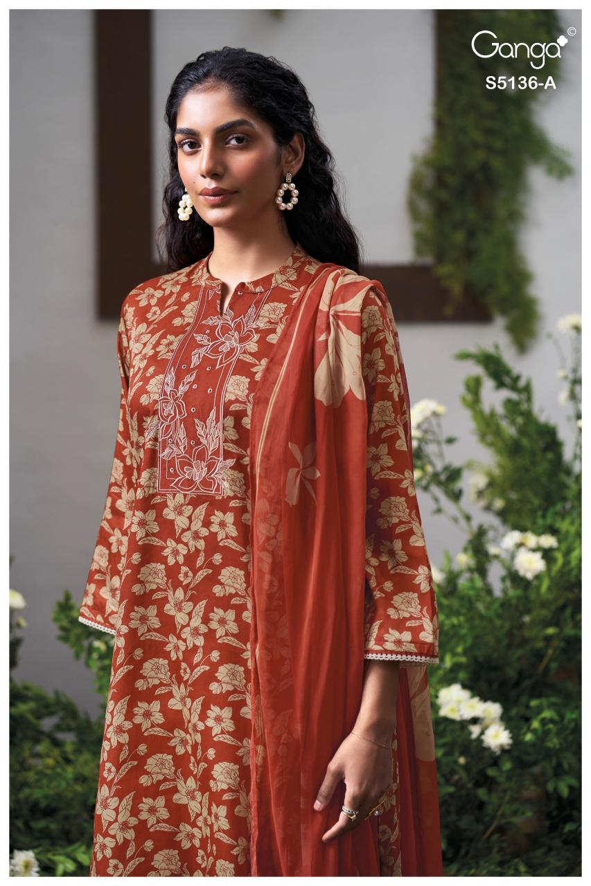 Ganga Tilotama 5136 catalog salwar kameez wholesale market in mumbai
