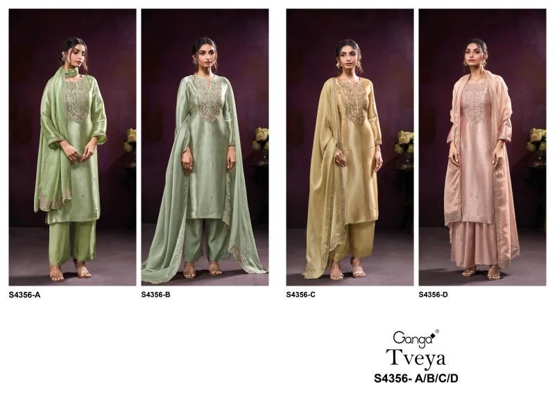 Ganga Tveya 4356 catalog ladies salwar kameez wholesalers in bangalore 