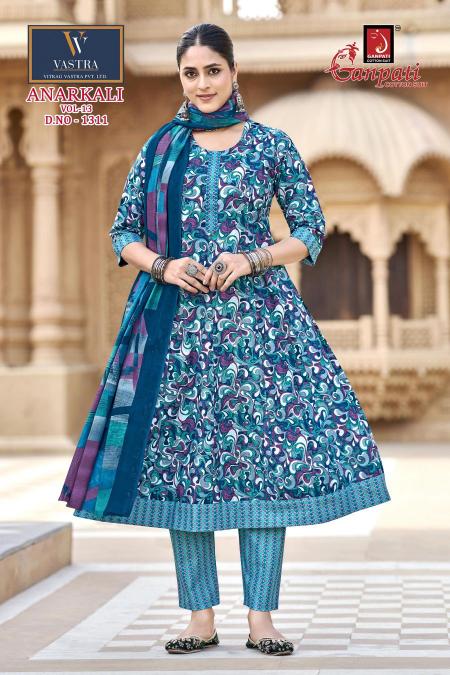 Ganpati Anarkali Vol-13 – Anarkali Style Kurti Pant With Dupatta - Wholesale Catalog