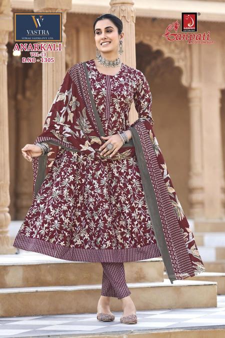 Ganpati Anarkali Vol-13 – Anarkali Style Kurti Pant With Dupatta - Wholesale Catalog