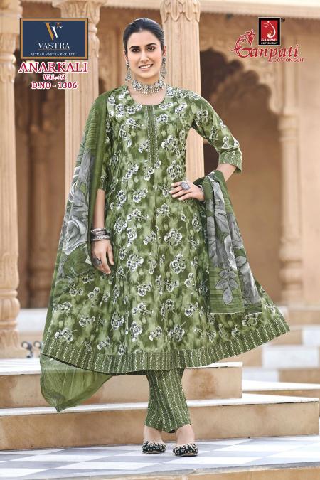 Ganpati Anarkali Vol-13 – Anarkali Style Kurti Pant With Dupatta - Wholesale Catalog