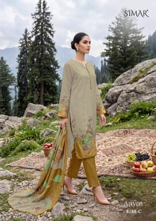 Glossy Simar Aayat D 8188 A to D catalog salwar kameez materials wholesale bangalore