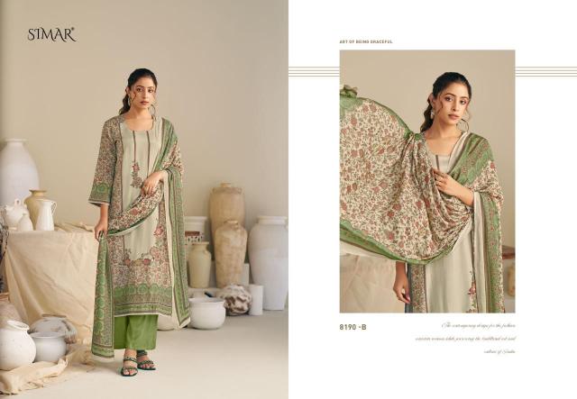 Glossy Simar Fenna Cotton 8190 A to Dcatalog india salwar kameez wholesale