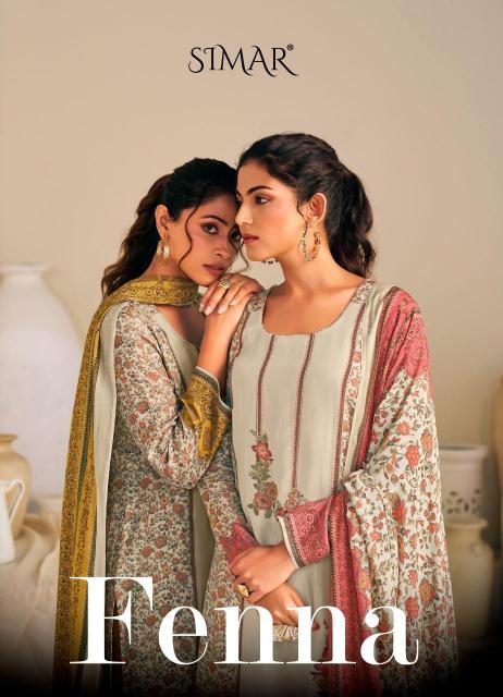 Glossy Simar Fenna Cotton 8190 A to Dcatalog india salwar kameez wholesale