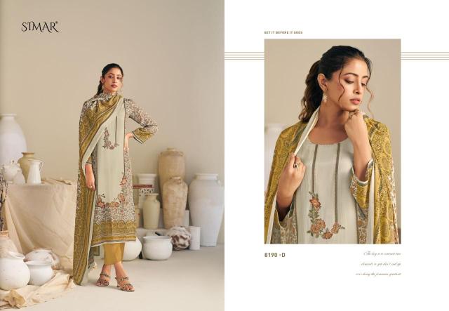 Glossy Simar Fenna Cotton 8190 A to Dcatalog india salwar kameez wholesale