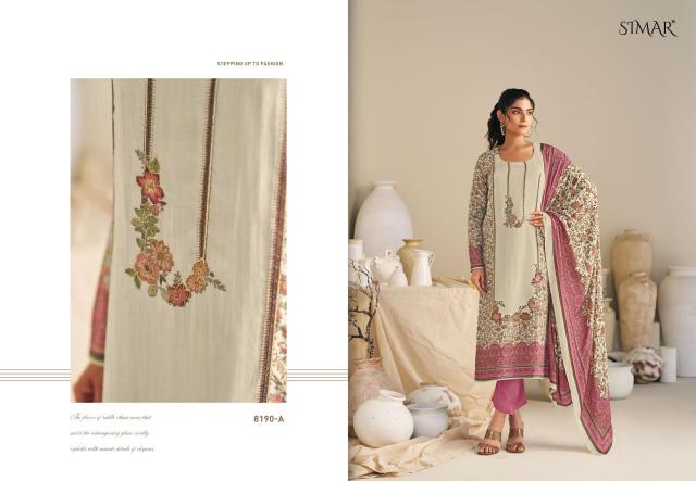 Glossy Simar Fenna Cotton 8190 A to Dcatalog india salwar kameez wholesale