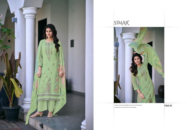 Glossy Simar Minaaz 7902A to D catalog wholesale salwar kameez dealers