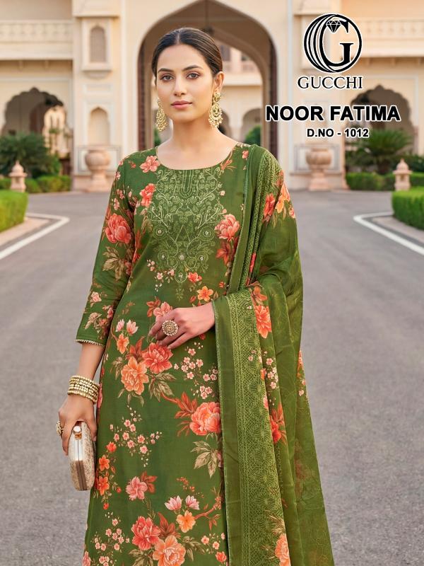 Gucchi Noor Fatima 1012 catalog salwar kameez dress materials wholesale