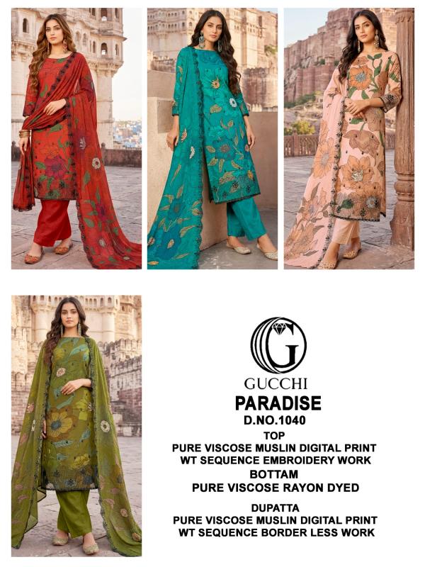 Gucchi Paradise 1040 catalog buy salwar kameez wholesale