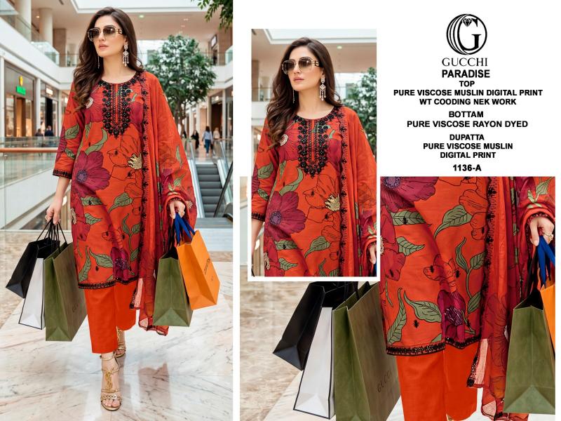 Gucchi Paradise 1136 catalog wholesale salwar kameez surat