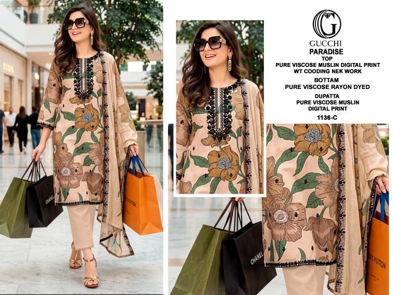 Gucchi Paradise 1136 catalog wholesale salwar kameez surat