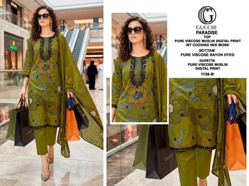 Gucchi Paradise 1136 catalog wholesale salwar kameez surat