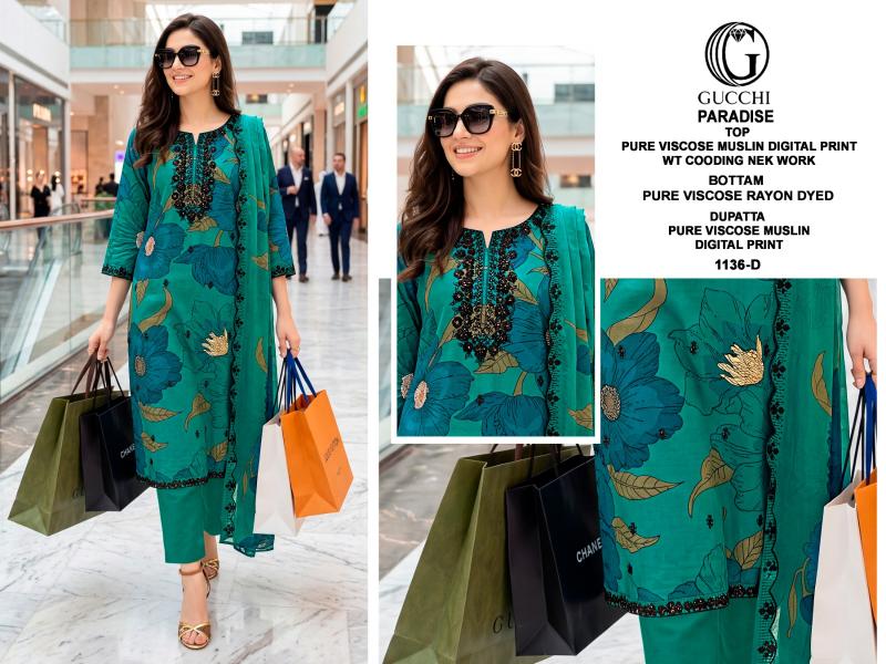 Gucchi Paradise 1136 catalog wholesale salwar kameez surat