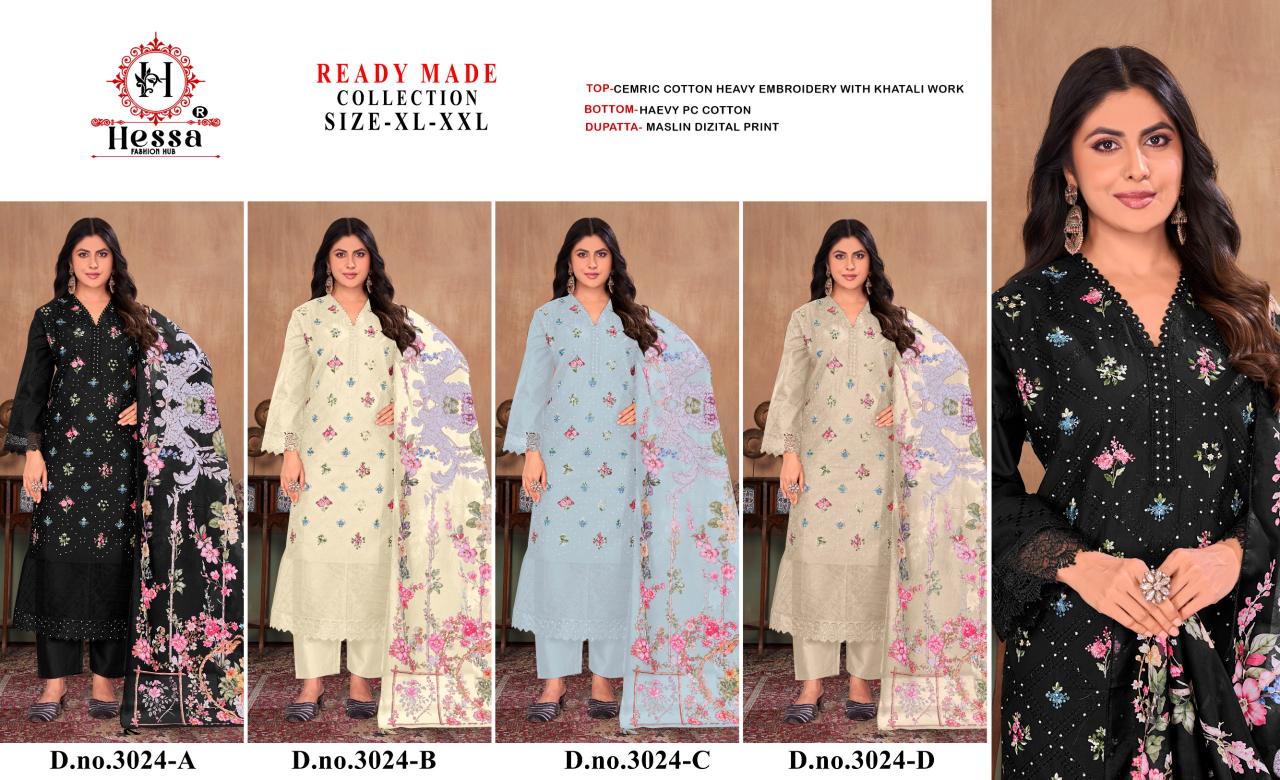 Hessa 3024 catalog pakistani suits manufacturer in surat