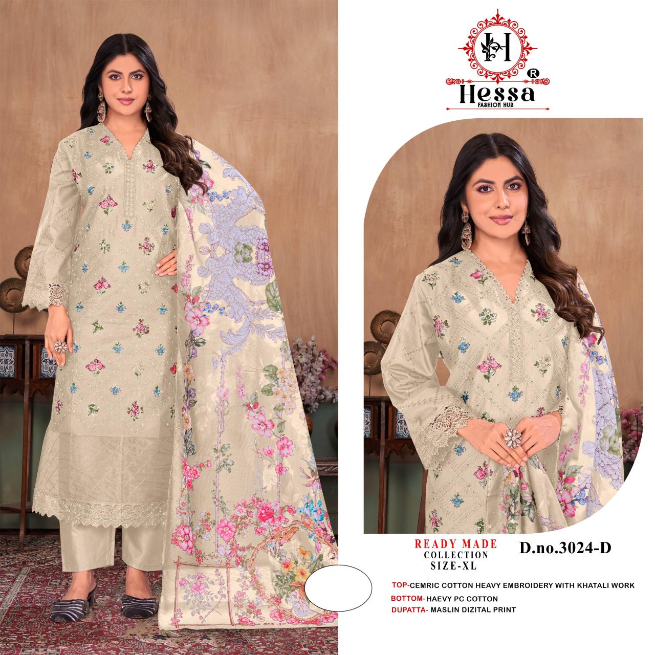 Hessa 3024 catalog pakistani suits manufacturer in surat