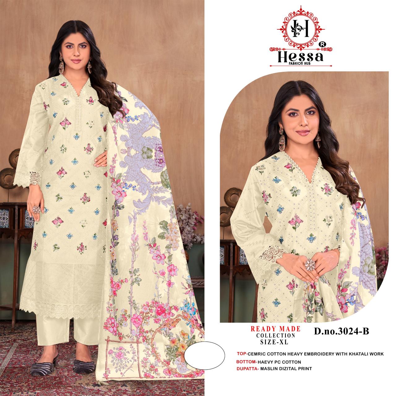 Hessa 3024 catalog pakistani suits manufacturer in surat
