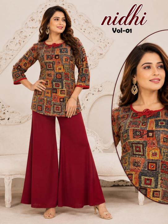 Hiaara Nidhi Vol-1 – Rayon Short Tops - Wholesale Catalog