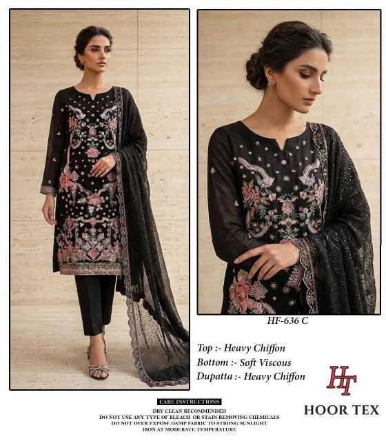Hoor Tex 636 A To C catalog pakistani suits wholesalers in pakistan