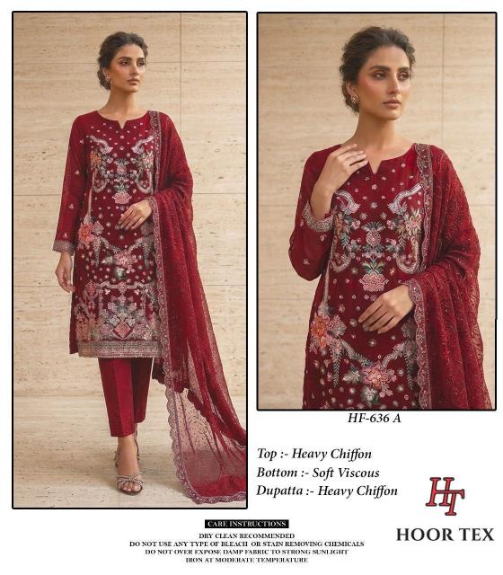 Hoor Tex 636 A To C catalog pakistani suits wholesalers in pakistan