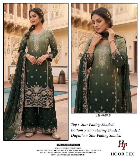 Hoor Tex 849 A To D catalog buy pakistani suits wholesale