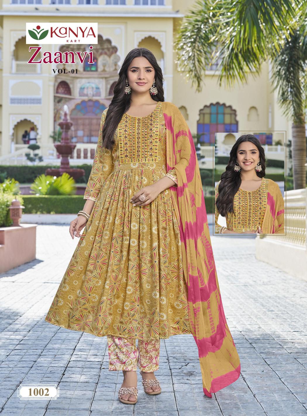 Kanya Zaanvi vol 1 catalog wholesale kurti markets in india