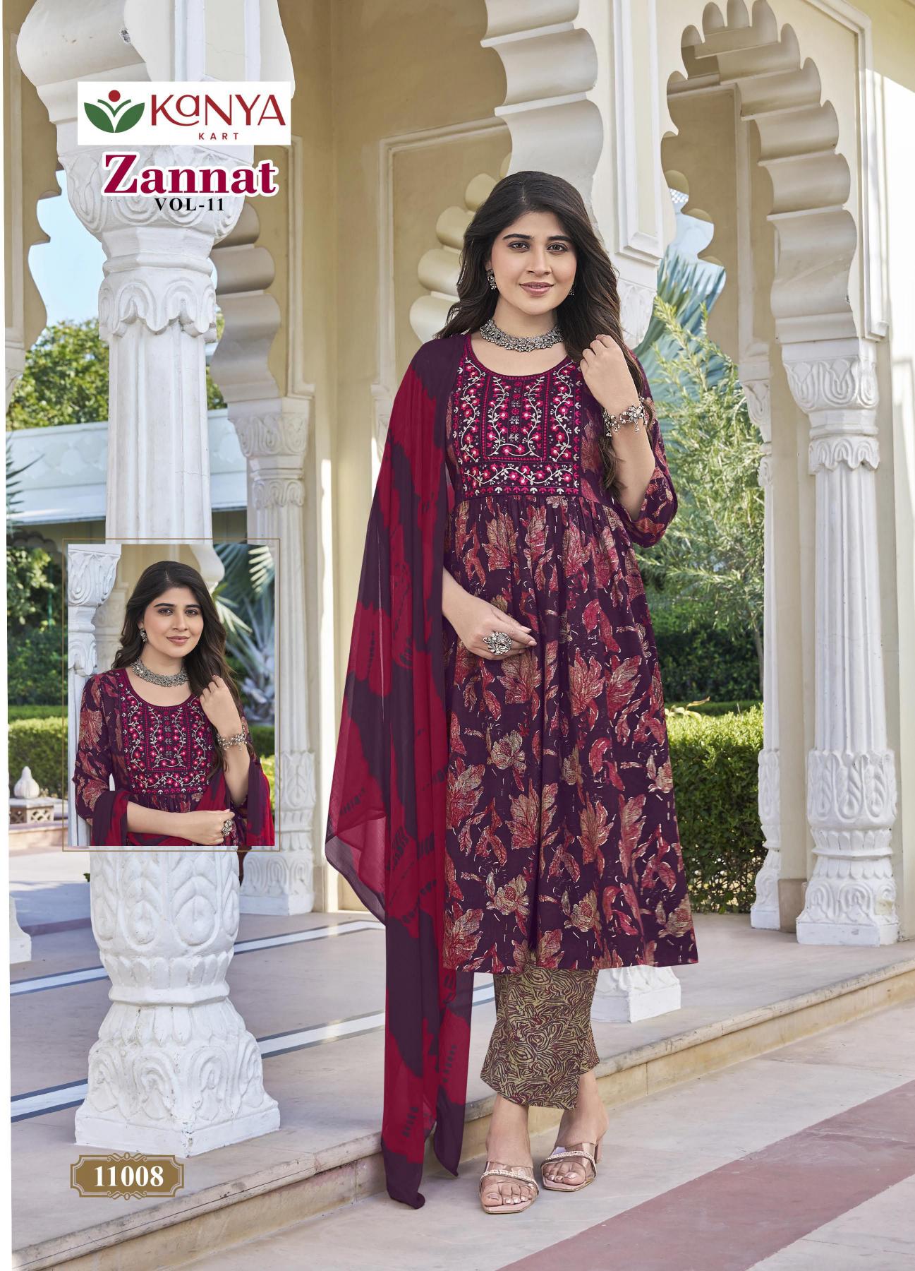 Kanya Zannat vol 11 catalog wholesale kurti shops goa