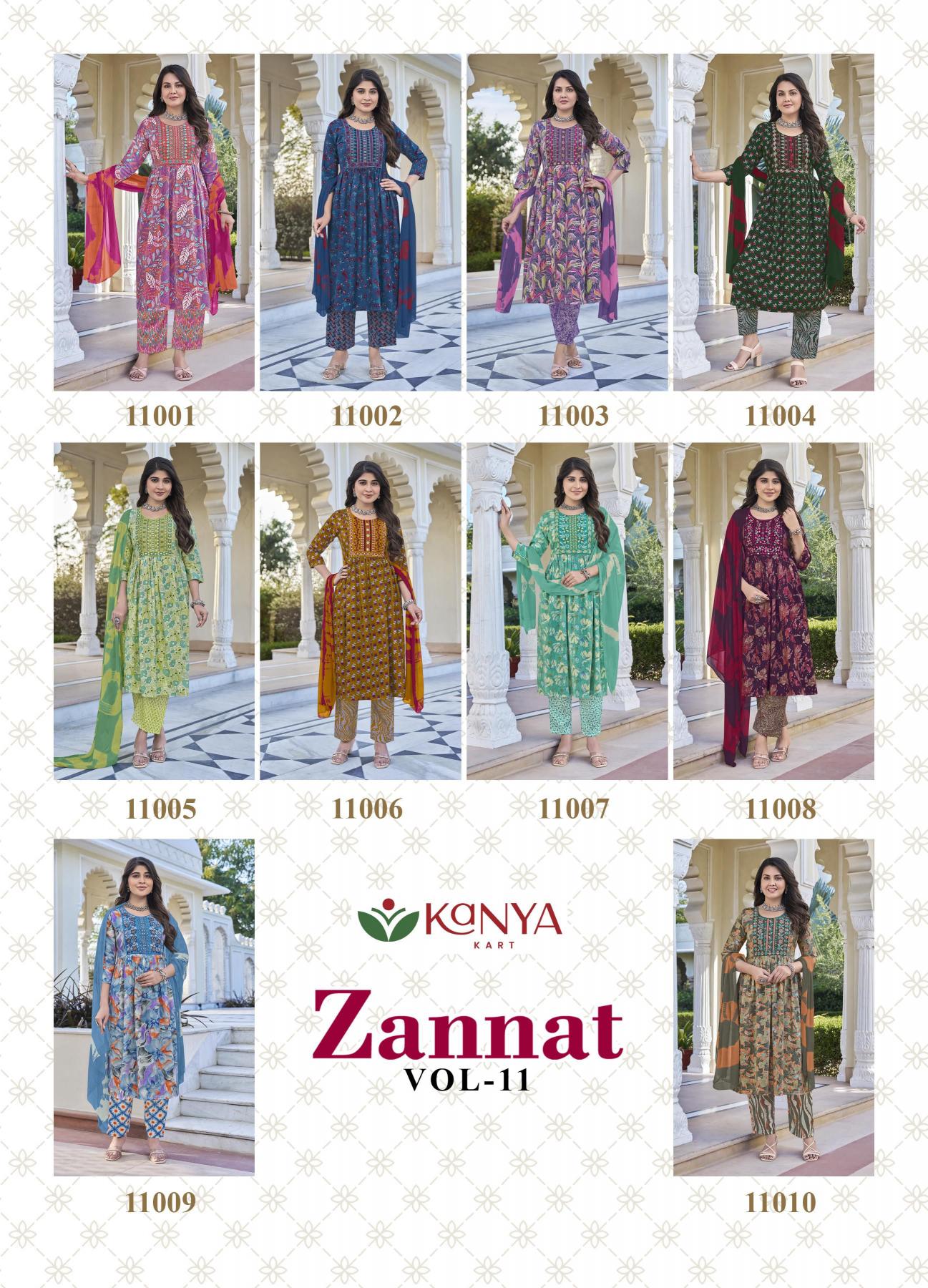 Kanya Zannat vol 11 catalog wholesale kurti shops goa
