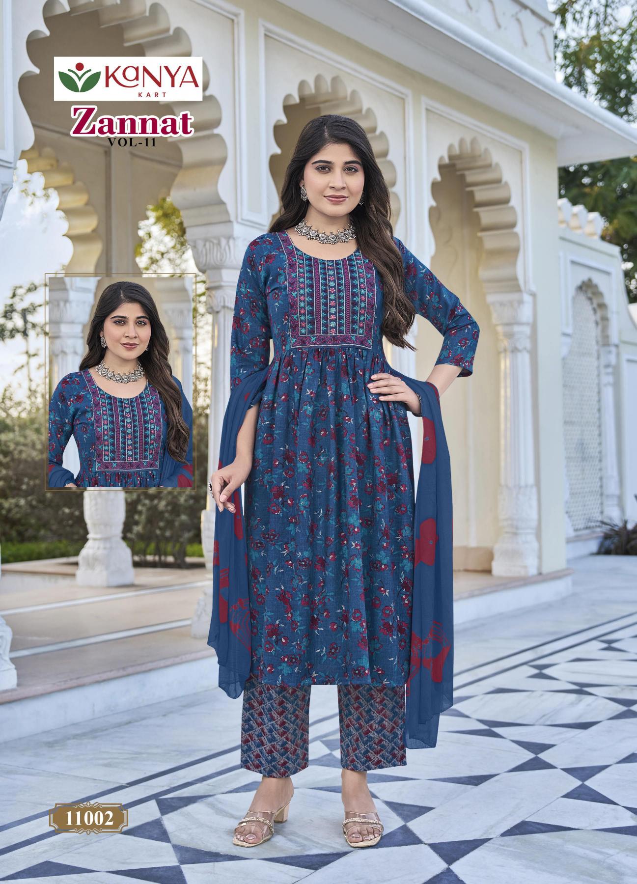 Kanya Zannat vol 11 catalog wholesale kurti shops goa