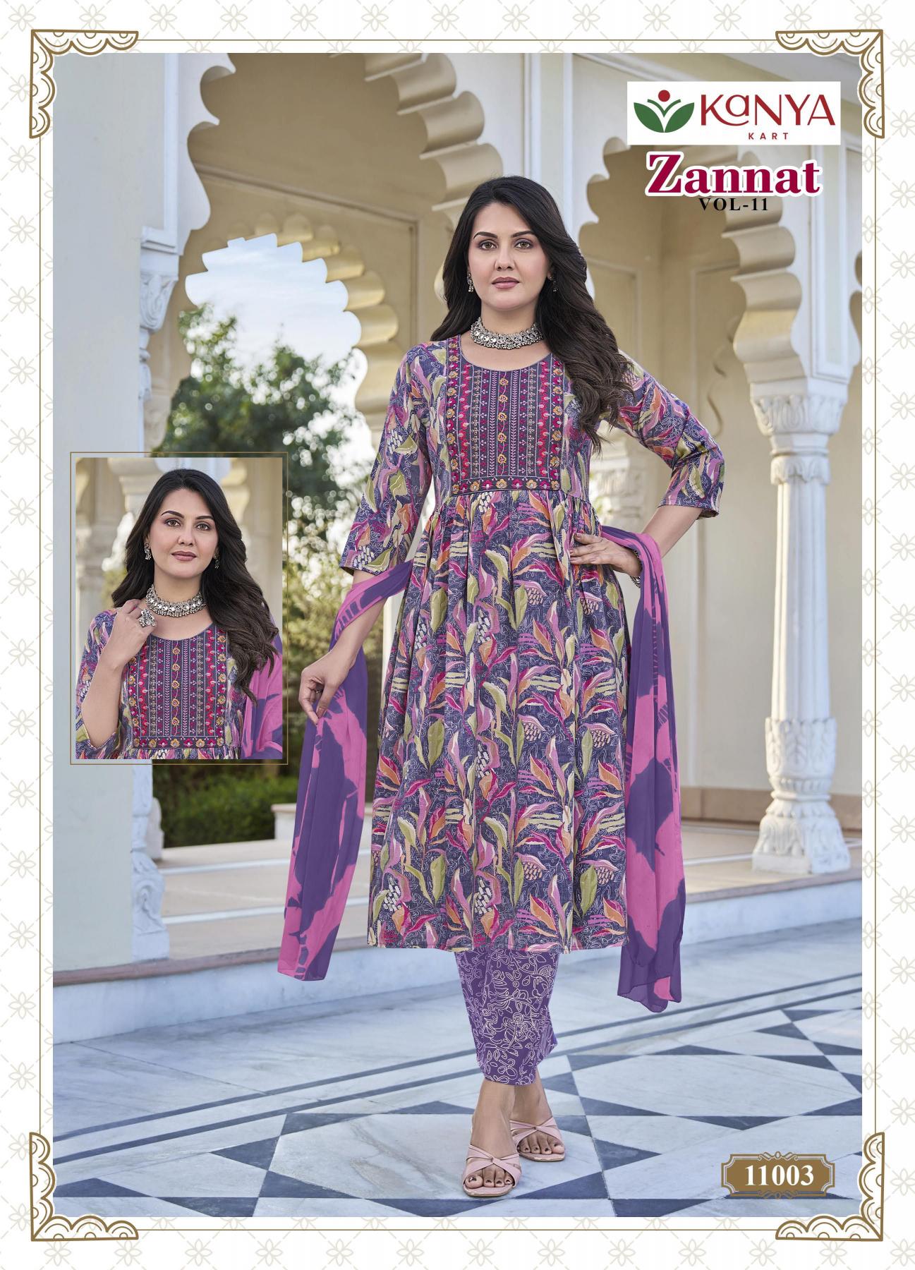 Kanya Zannat vol 11 catalog wholesale kurti shops goa