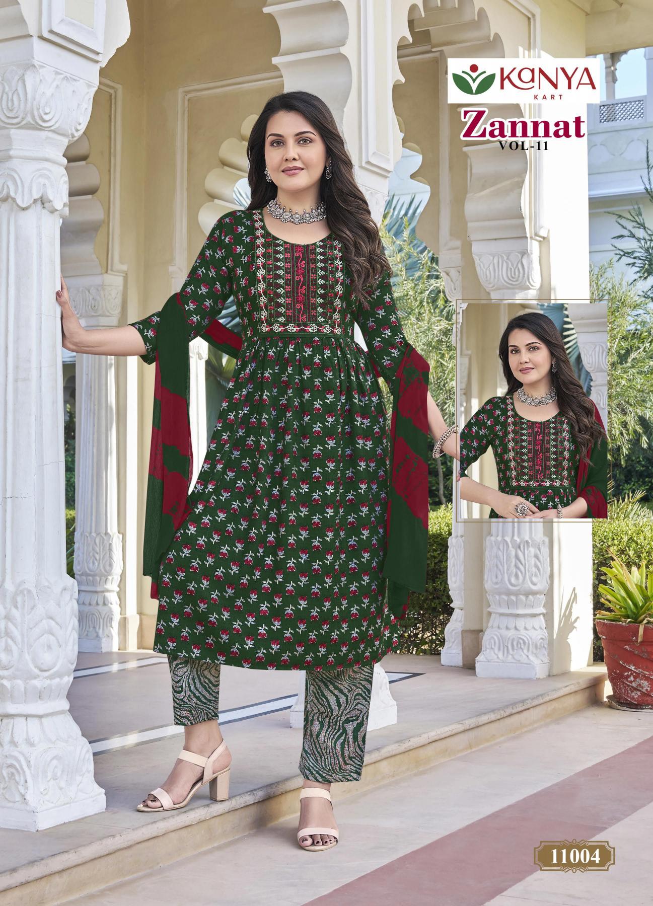 Kanya Zannat vol 11 catalog wholesale kurti shops goa
