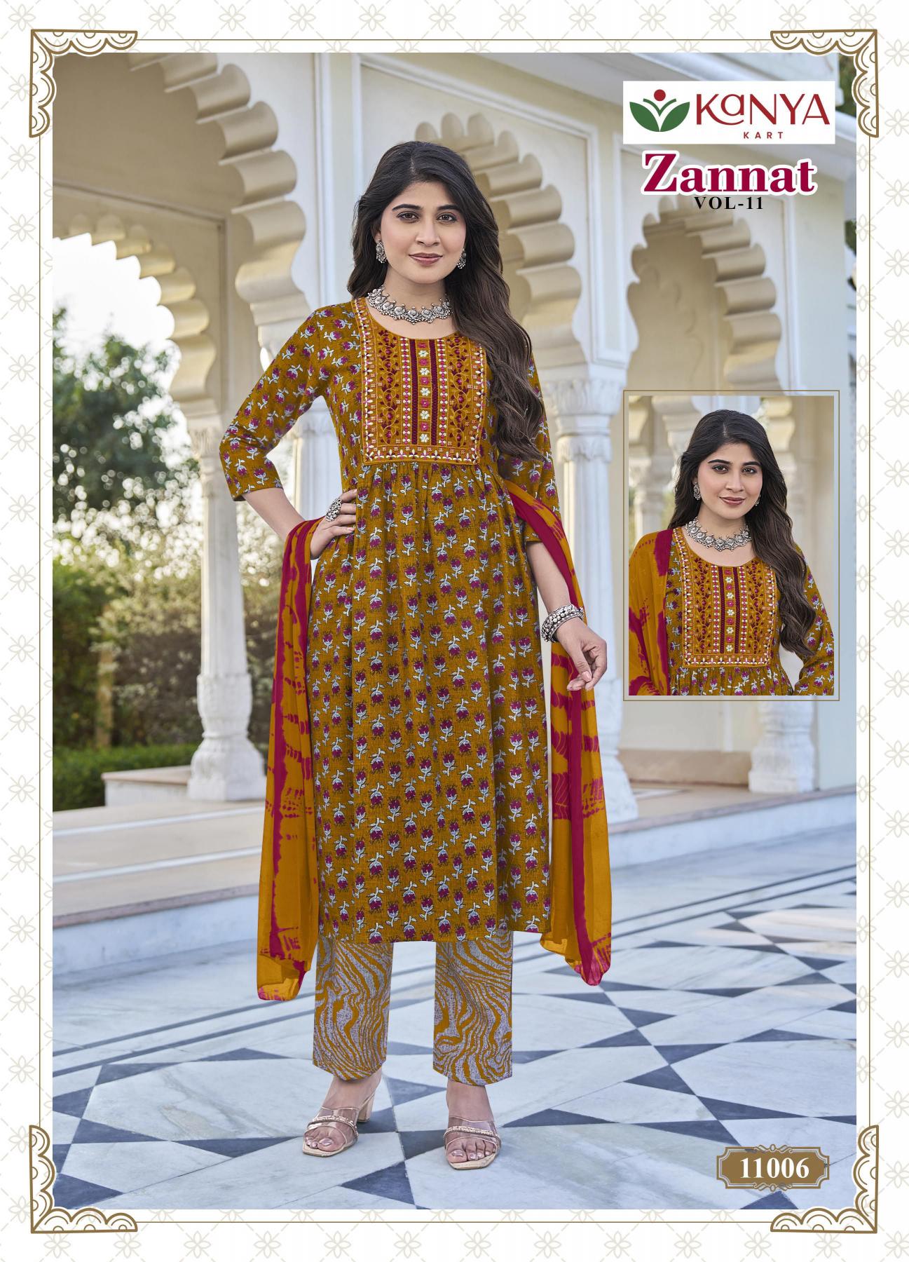 Kanya Zannat vol 11 catalog wholesale kurti shops goa