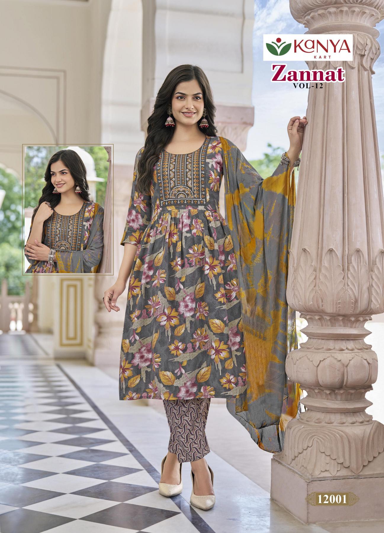 Kanya Zannat vol 12 catalog wholesale kurti markets in mumbai