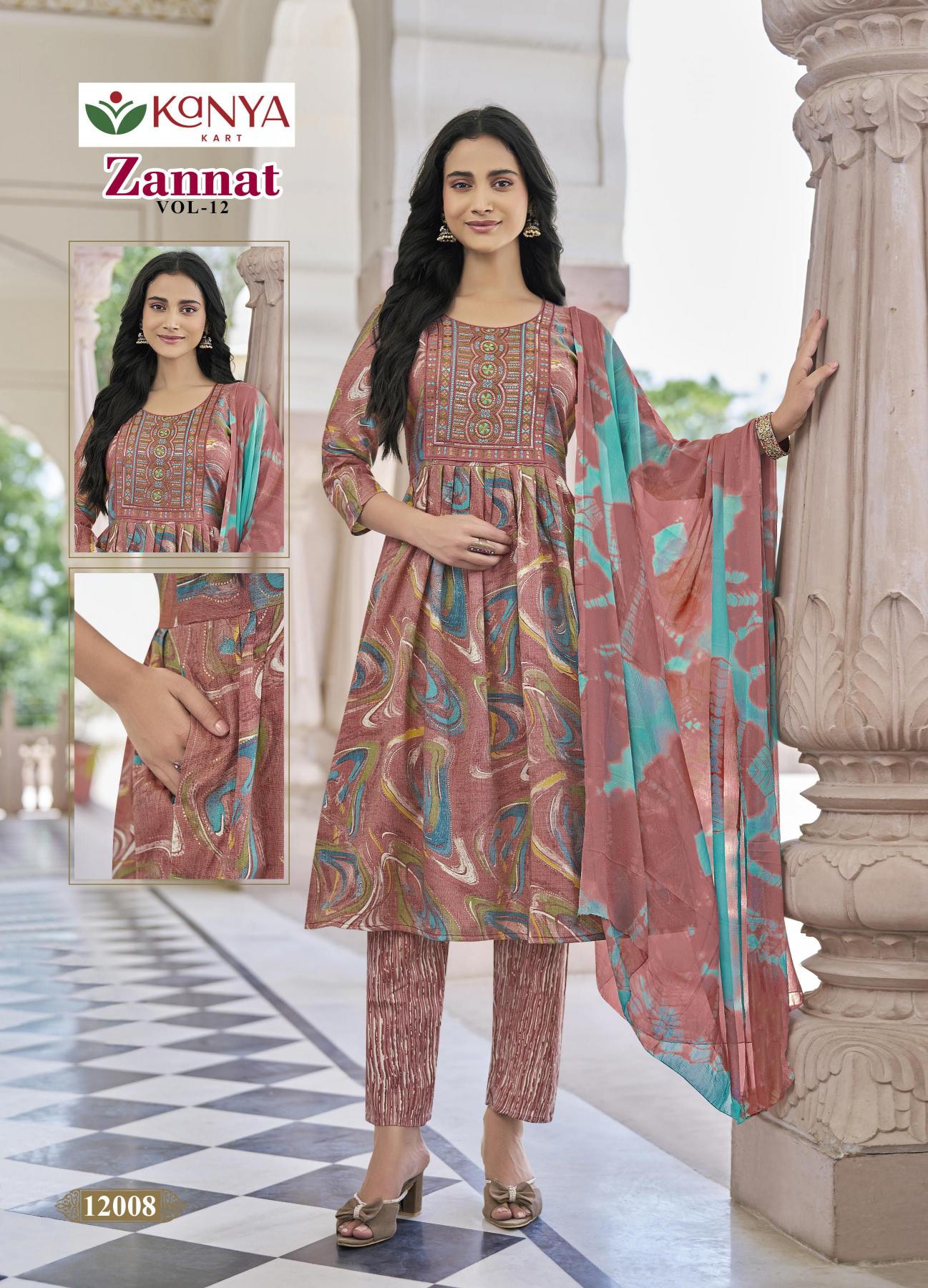 Kanya Zannat vol 12 catalog wholesale kurti markets in mumbai
