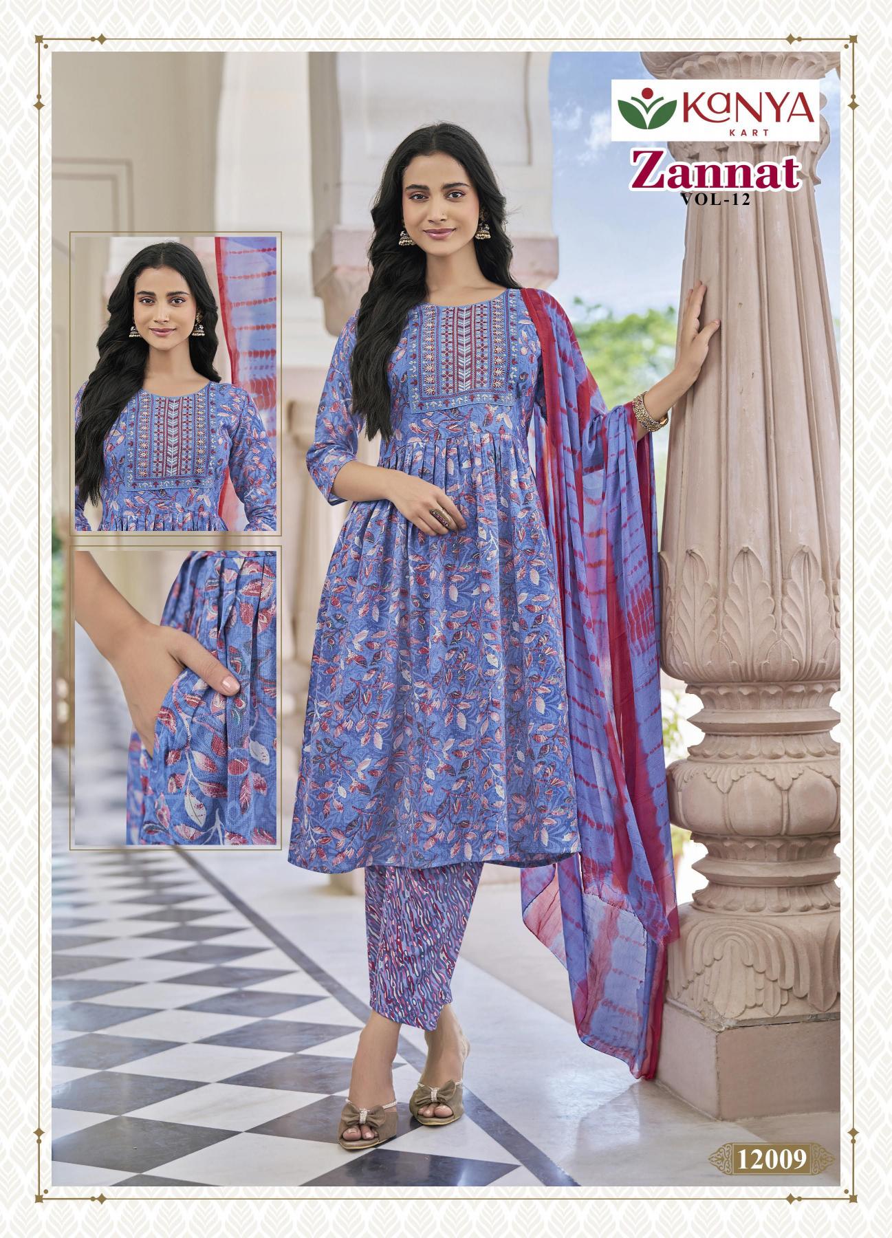 Kanya Zannat vol 12 catalog wholesale kurti markets in mumbai